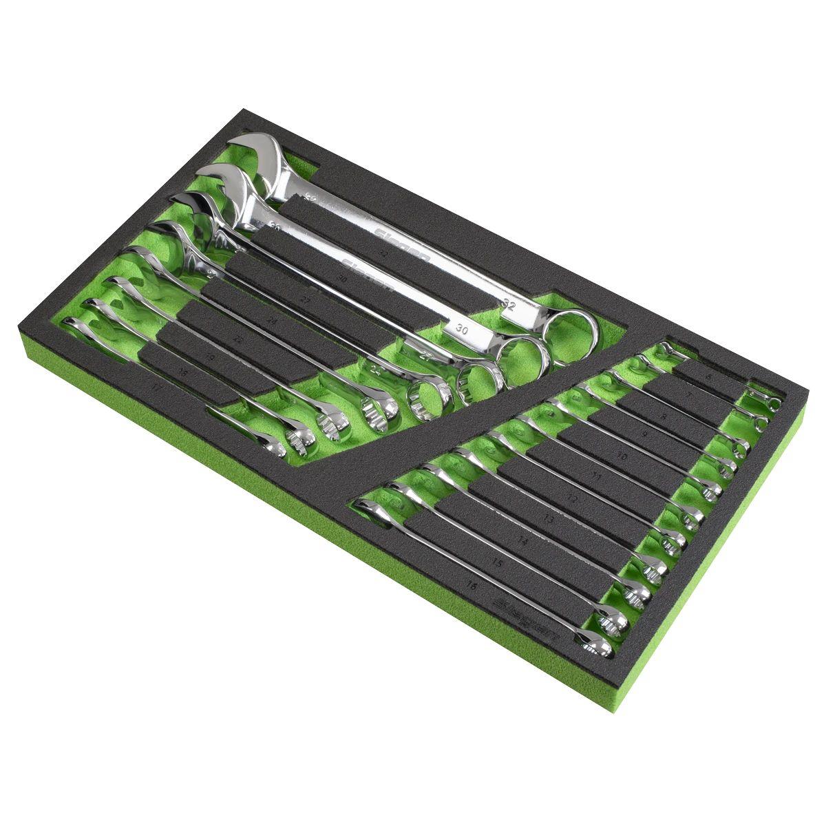Sealey S01272 Siegen Combination Spanner Set with Tool Tray 19pc