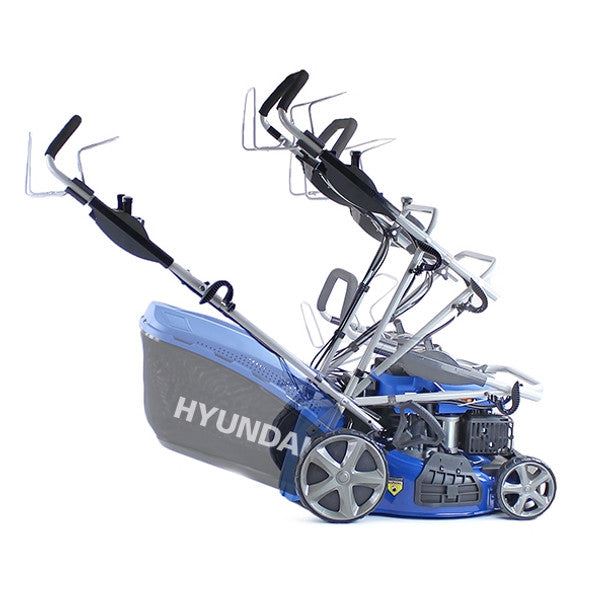 Hyundai HYM460SPE 46cm Electric-Start Self-Propelled Petrol Lawnmower Mulch, Rear & Side Discharge