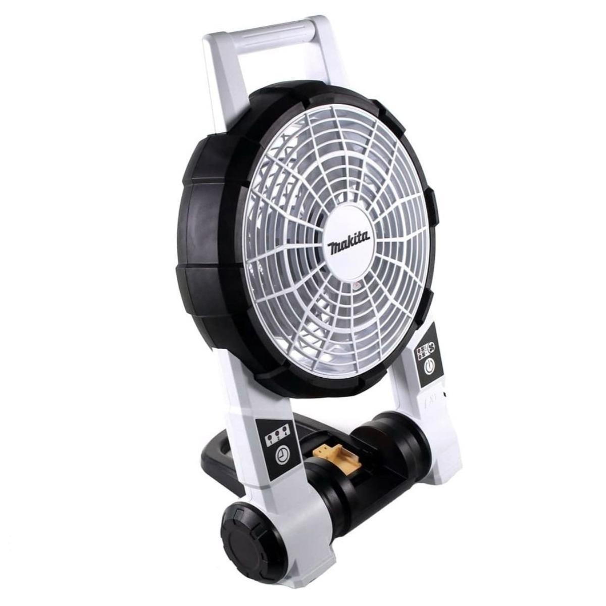 Makita DCF201ZW 18V LXT Portable Fan with 1 x 6.0Ah Battery & Charger - White