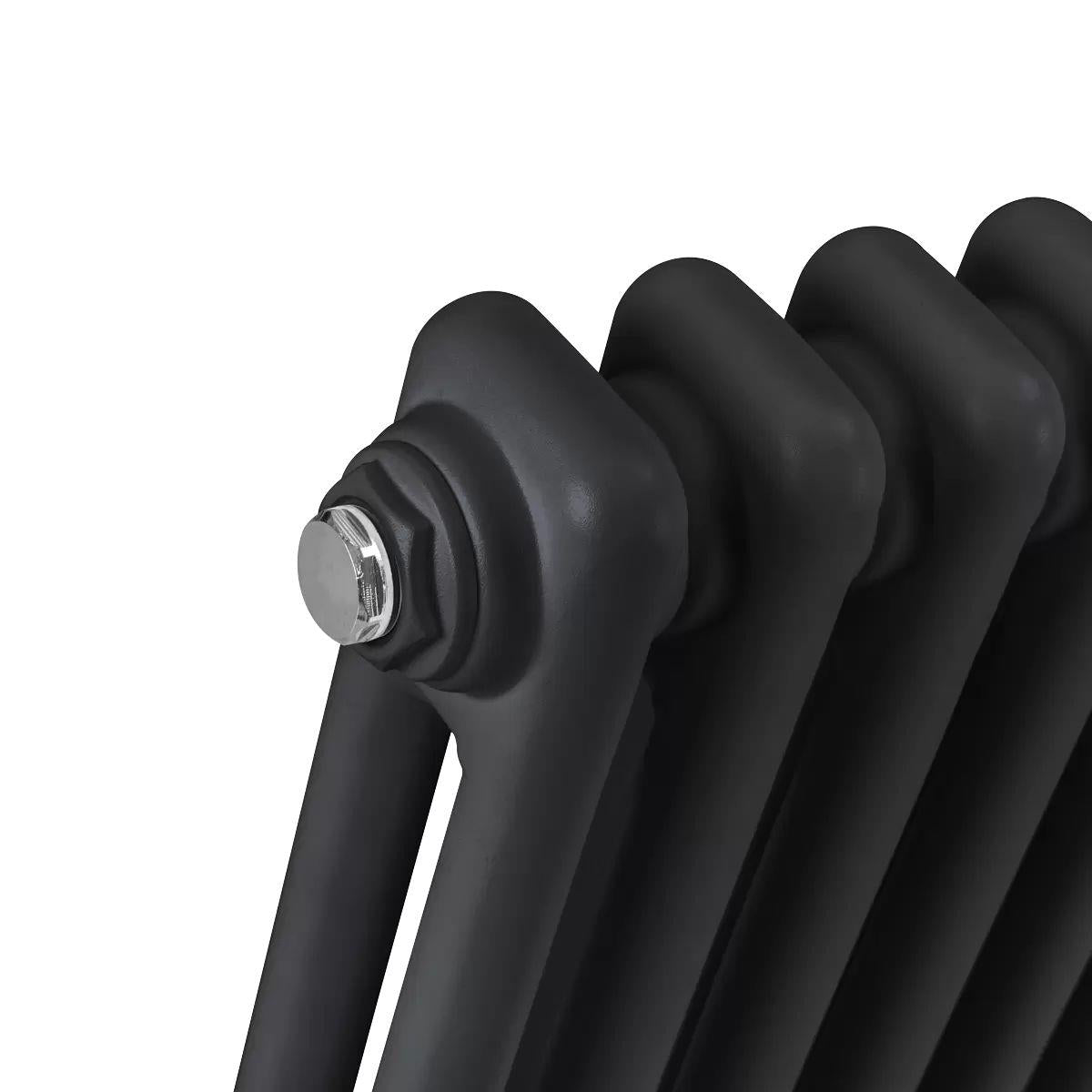 Sealey DH361 Baridi Horizontal Traditional 2 Column Radiator 600 x 427mm Black