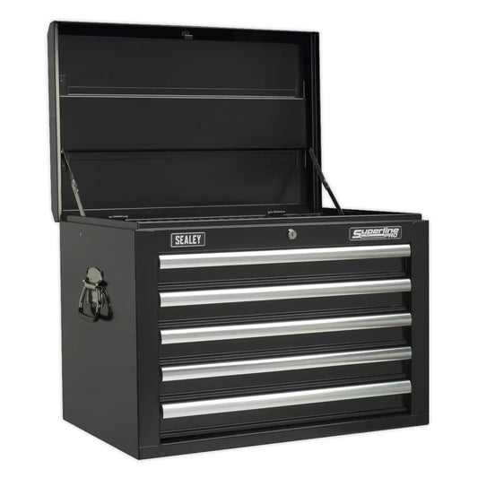 Sealey AP26059TB Topchest 5 Drawer with Ball Bearing Runners Black