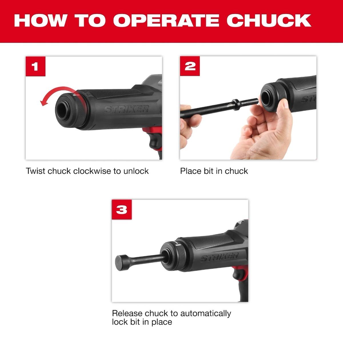 Milwaukee M18FCH-0X M18 Fuel 18V Brushless Striker Chisel Hammer Body Only With Case 4933498202