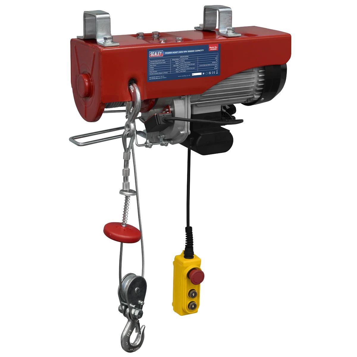 Sealey PH1000 Power Hoist 1000kg Capacity 1600W/230V