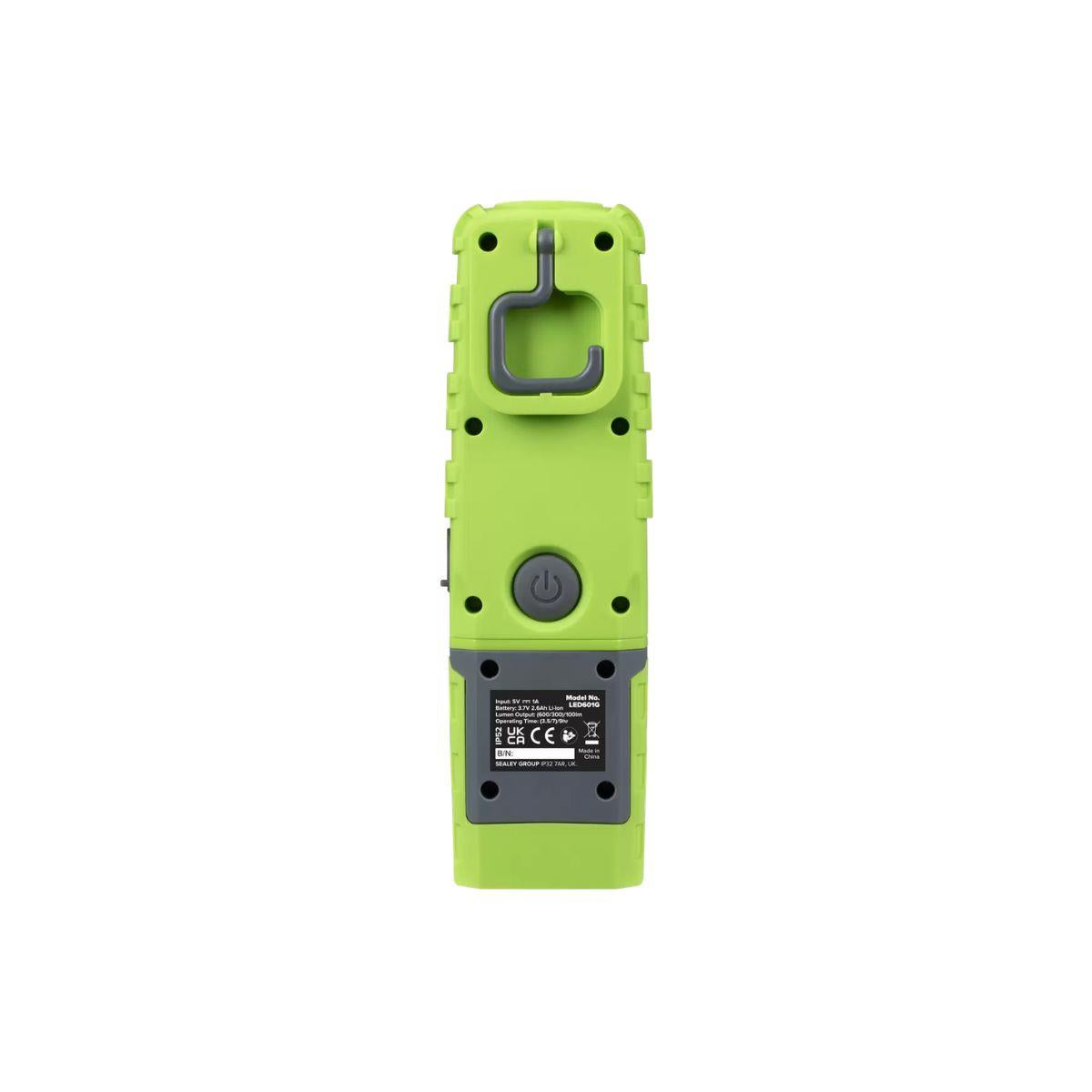 Sealey LED601GDB LED Twist Rechargeable Inspection Light, Green Box of 12