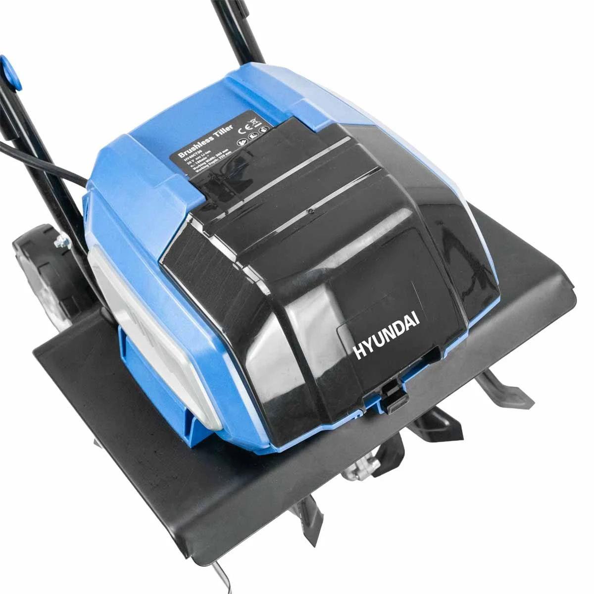 Hyundai HY40CT36 2 x 20V Brushless Cordless Tiller 36cm with 2 x 4.0Ah Batteries and Charger