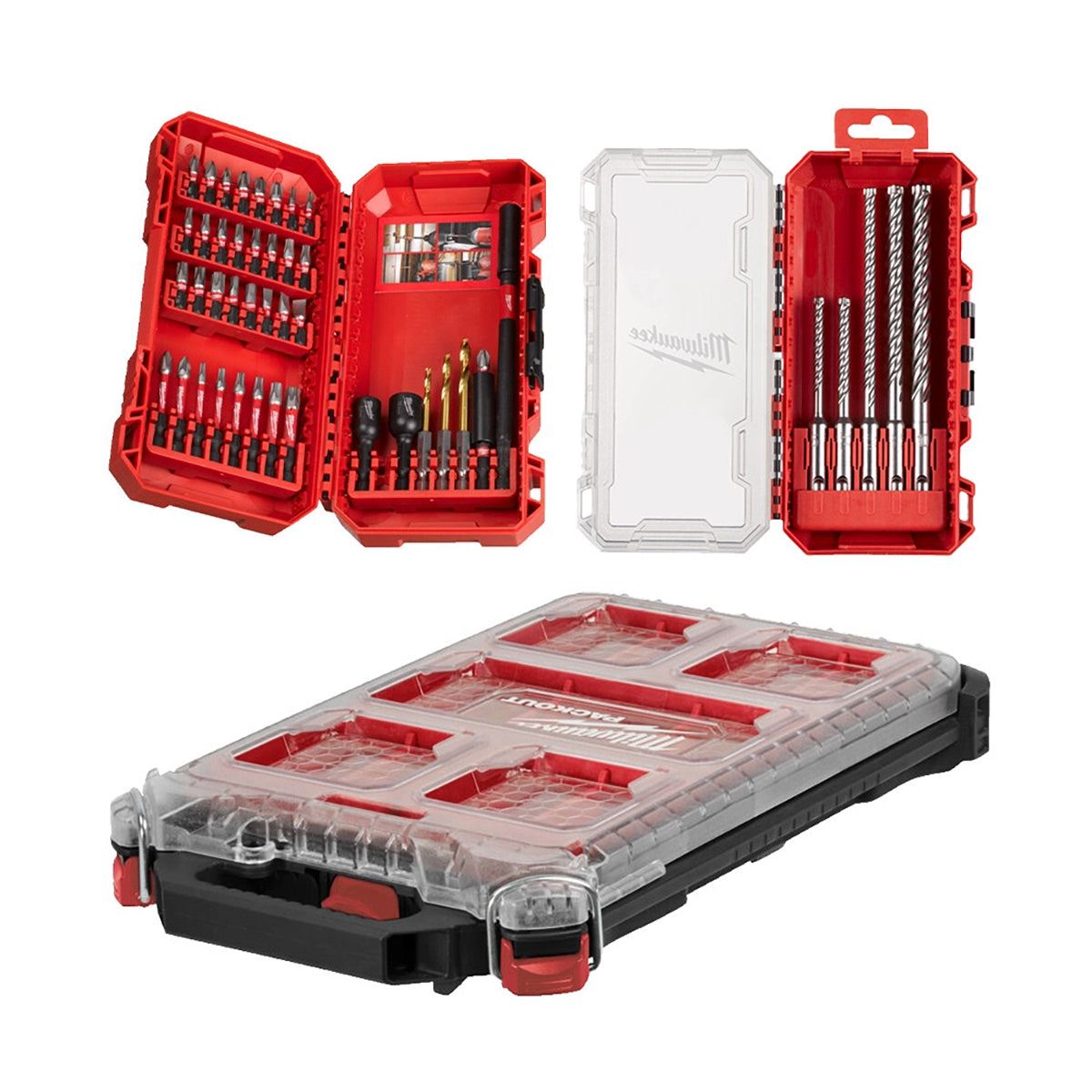 Milwaukee 45 Piece Packout SDS+ Drill Bit & Impact Bit Accessory Set 4932499761