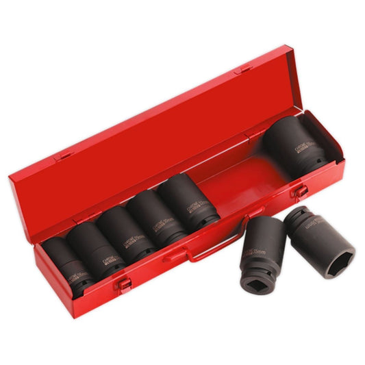 Sealey AK80/9M Deep Impact Socket Set  8pc 3/4"Sq Drive