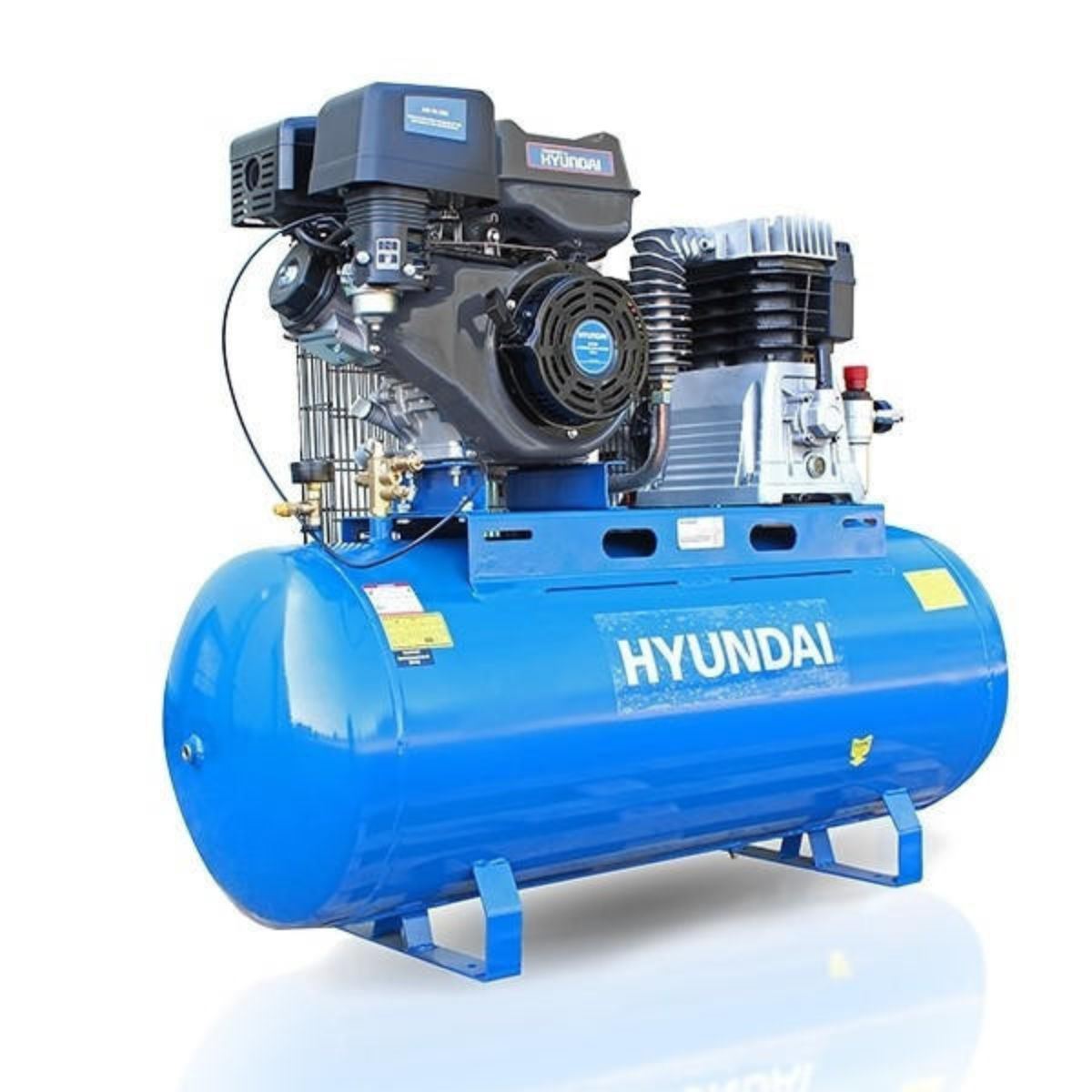 Hyundai HY140200PES 14hp 200L Petrol Belt Driven Air Compressor 29CFM/145psi
