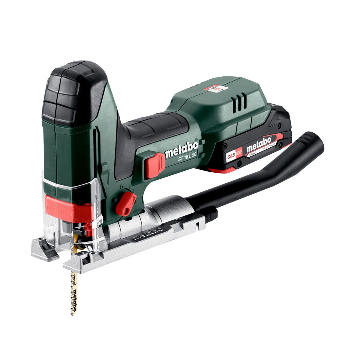 Metabo ST 18 L 90 18V Body Grip Jigsaw with 1 x 2.0Ah Battery Charger & Metabox