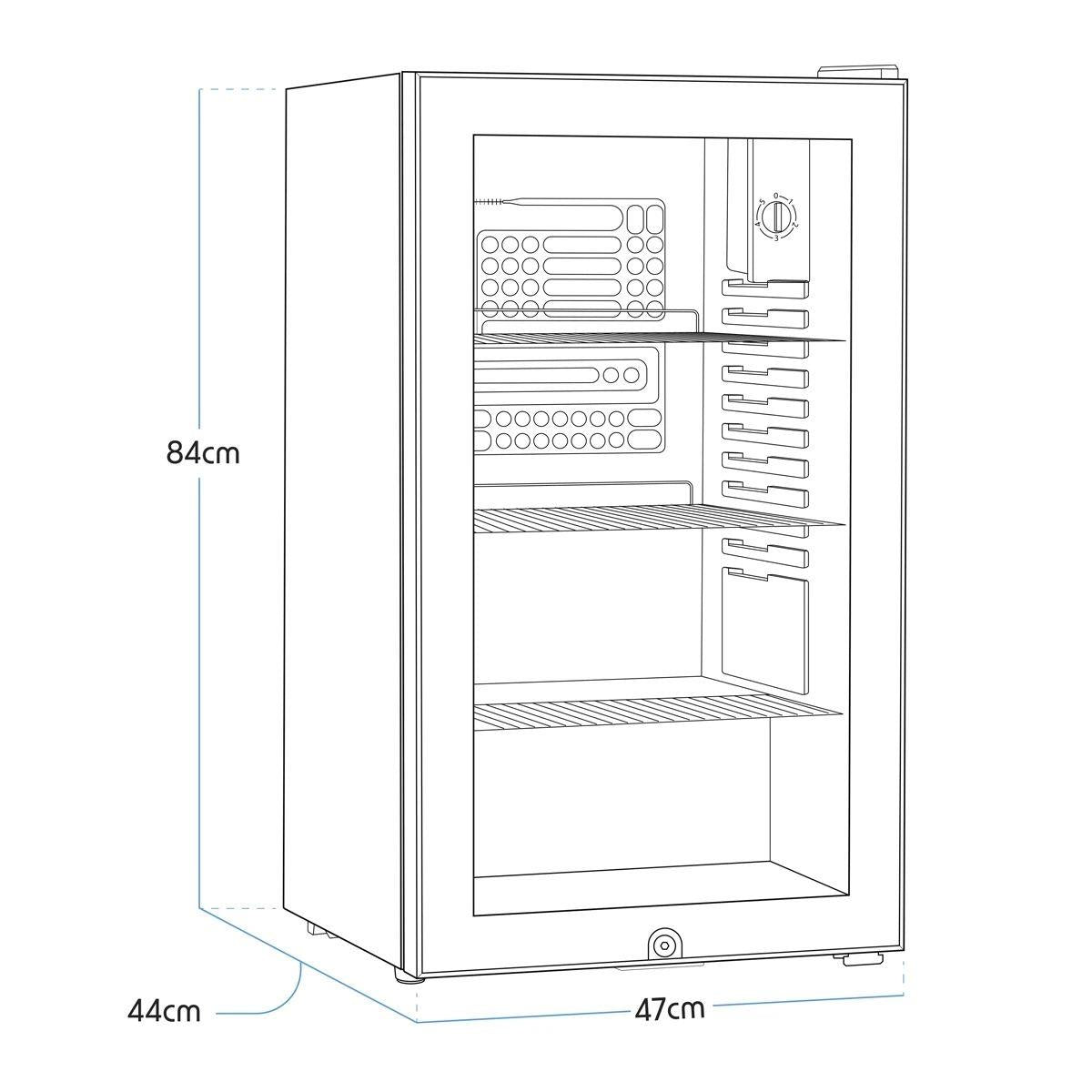 Sealey DH13 Baridi Drinks Fridge 85L Capacity Black 240V/10W
