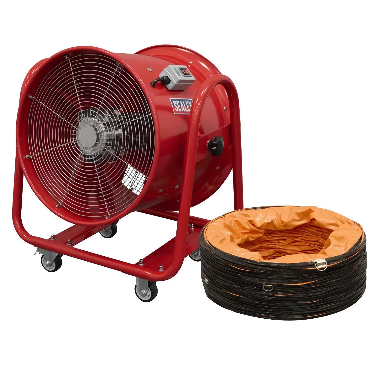 Sealey VEN500 Portable Ventilator Ø500mm with 5m Ducting for Efficient Air Circulation 230V/1100W