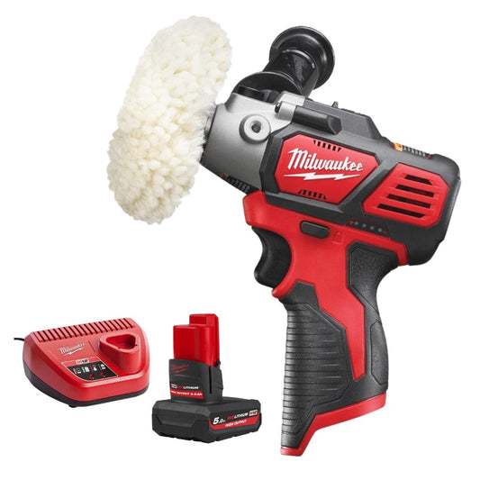 Milwaukee M12BPS-0 12V Compact Polisher / Sander With 1 x 5.0Ah Battery & Charger