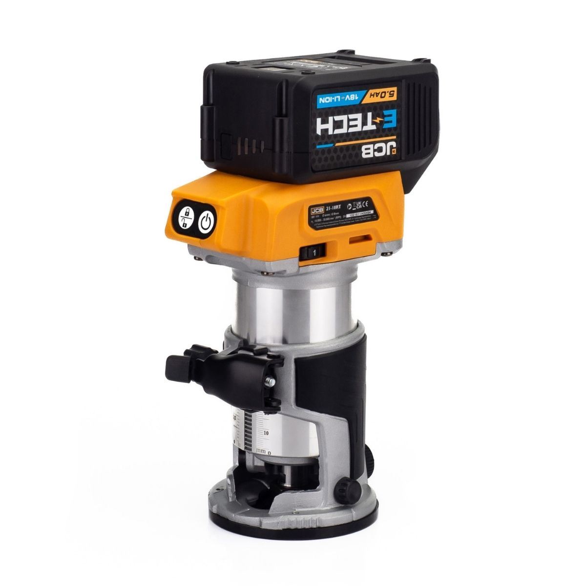 JCB 21-18RTKIT-5X-B 18V Brushless Router with 1 x 5.0Ah Battery, Charger & Bag