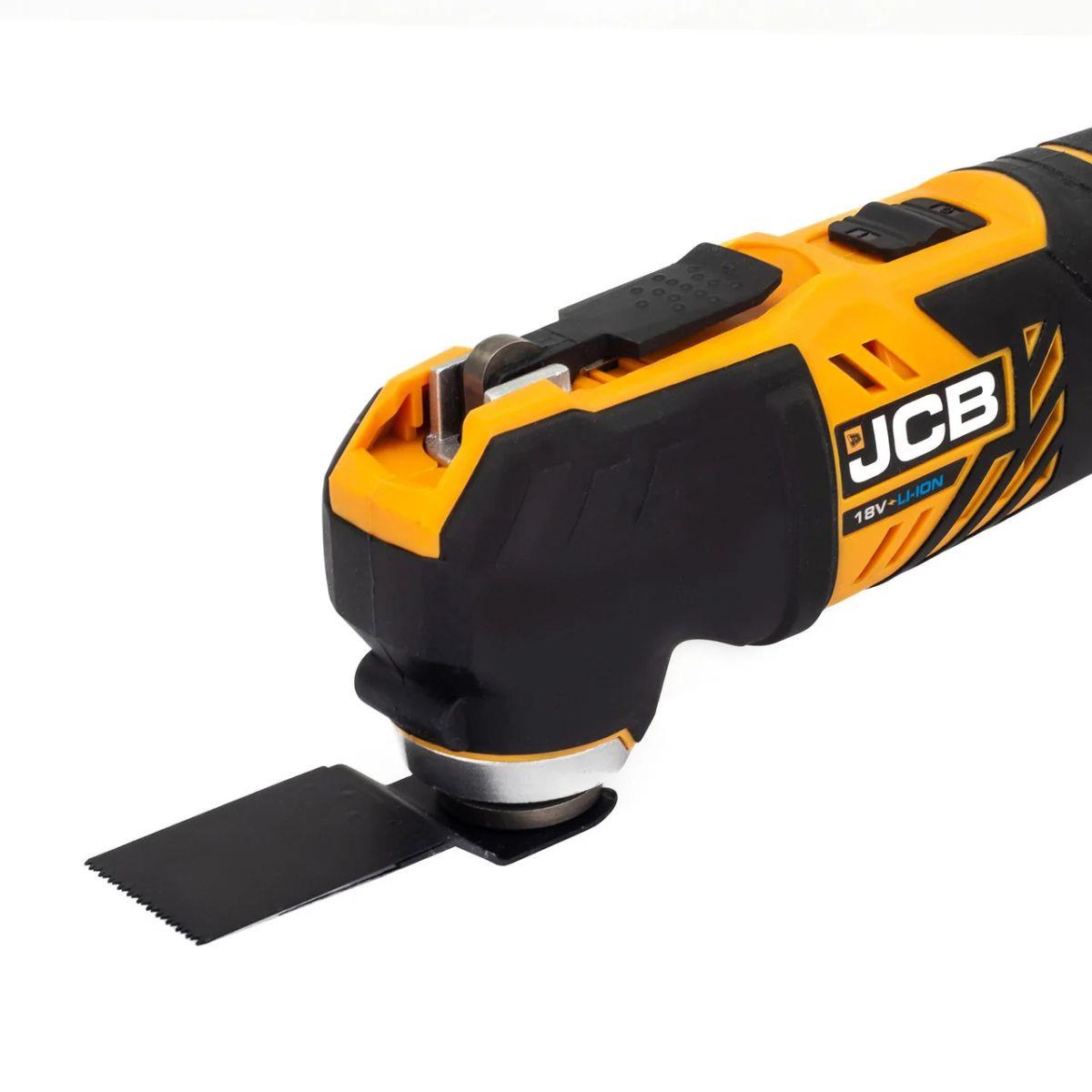 JCB 21-18TPKMT-5 18V Brushless Combi Drill, Impact Driver & Multi Tool Kit with 2 x 5.0ah Batteries, Charger & Bag
