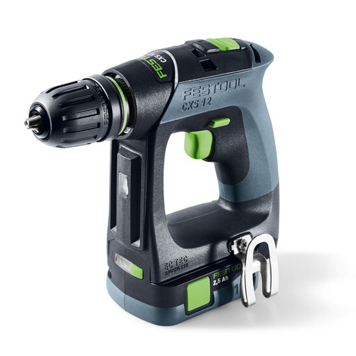 Festool CXS 12 2,5-Plus GB 12V Brushless Drill Driver With 2 x 2.5Ah Batteries, Charger & Case - 576866