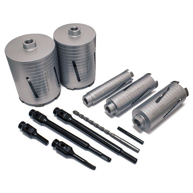 Mexco A10DCDKIT57 DCX90 Grade Dry Diamond Core Drill Kit Set of 11 Piece