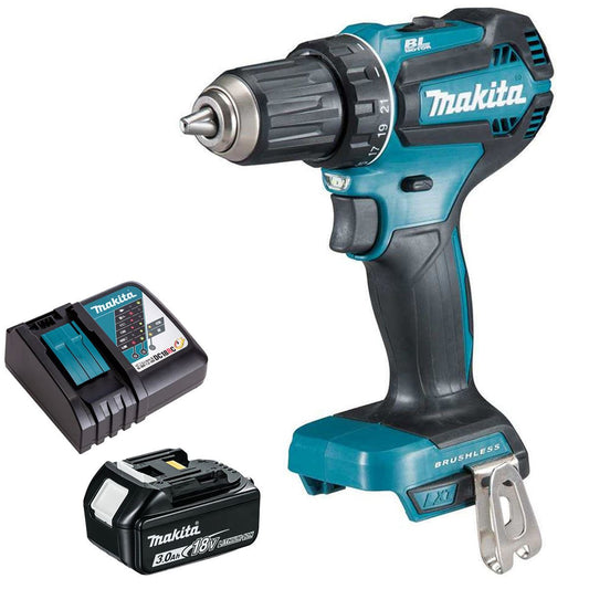 Makita DDF485Z 18V LXT Li-ion Brushless Drill Driver with 1 x 3.0Ah Battery & Charger