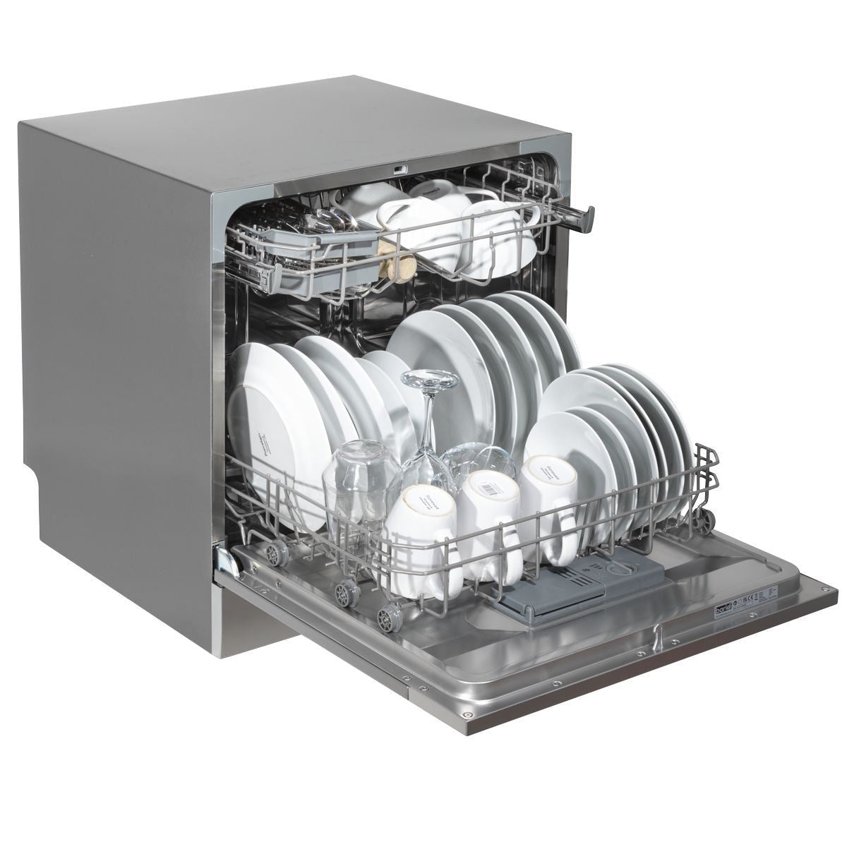 Sealey DH87 Baridi Tabletop Dishwasher 8 Place Settings 8L Capacity Silver 230V/1500W