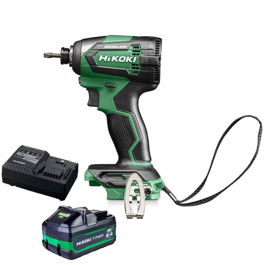 Hikoki WH18DEW2Z 18V Brushless Impact Driver with 1 x 4.0Ah/8.0Ah Battery & Charger