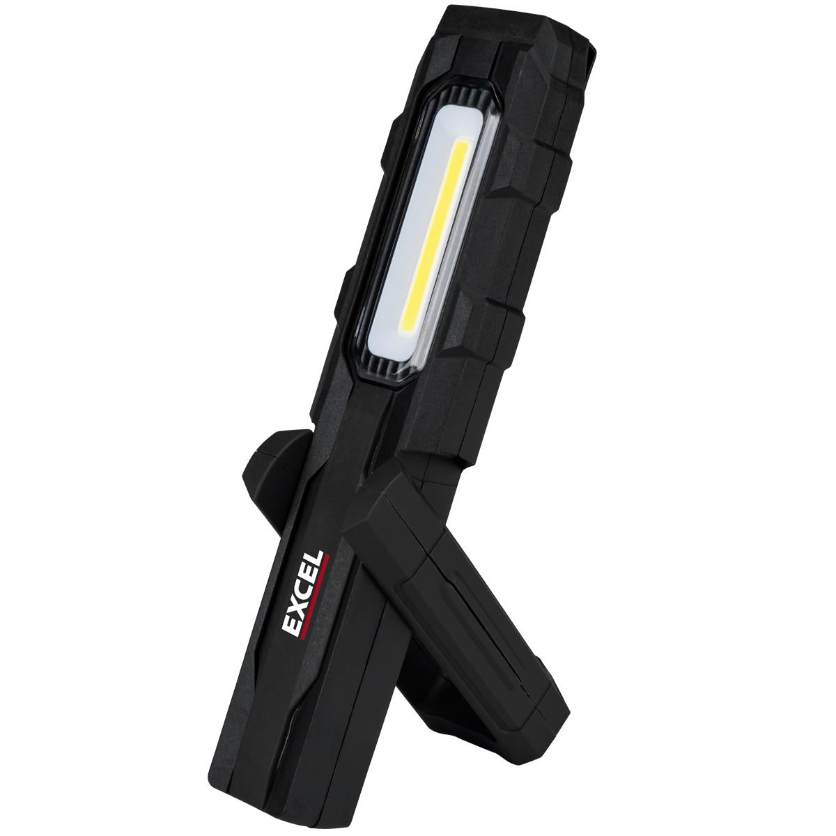 Excel 200 Lumens LED Rechargeable Magnetic Handheld Work Light with Flashlight