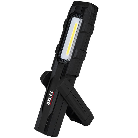 Excel 200 Lumens LED Rechargeable Magnetic Handheld Work Light with Flashlight