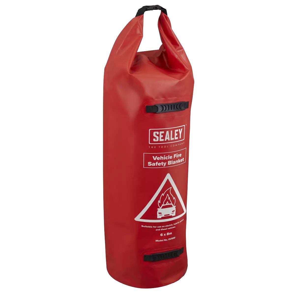 Sealey EV500 Vehicle Fire Safety Blanket Fibreglass Fabric Silicone Coated 6 x 8m
