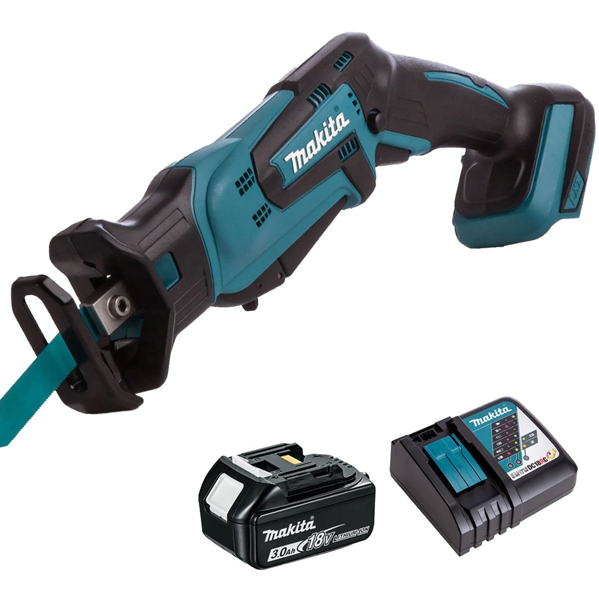 Makita DJR185Z 18V Reciprocating Saw with 1 x 3.0Ah Battery & Charger