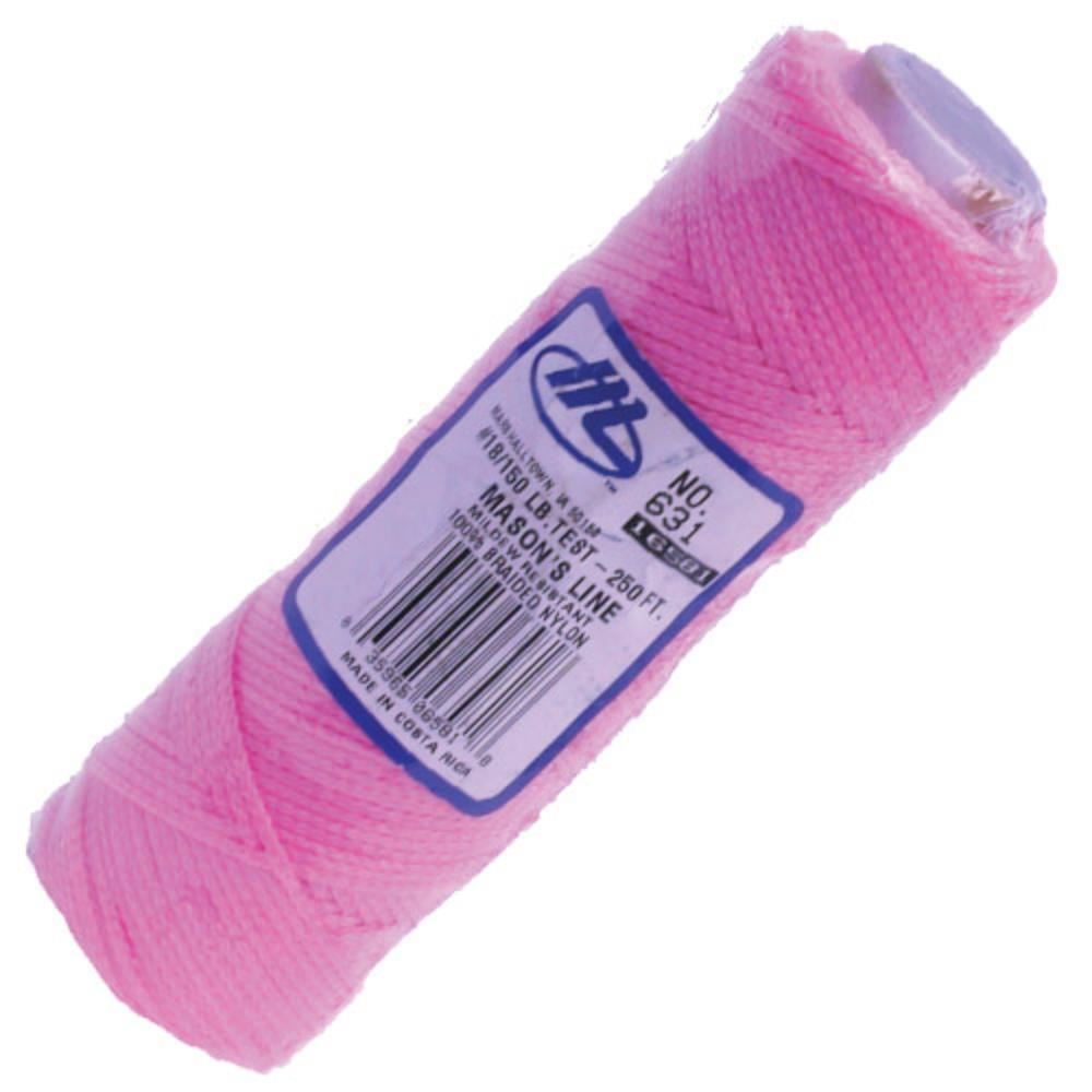 Marshalltown Masons Line 87m 285ft Fluorescent Pink Braided Nylon M631