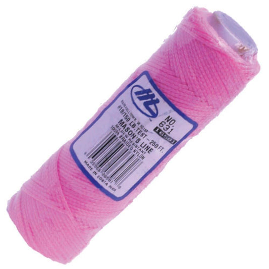 Marshalltown Masons Line 87m 285ft Fluorescent Pink Braided Nylon M631