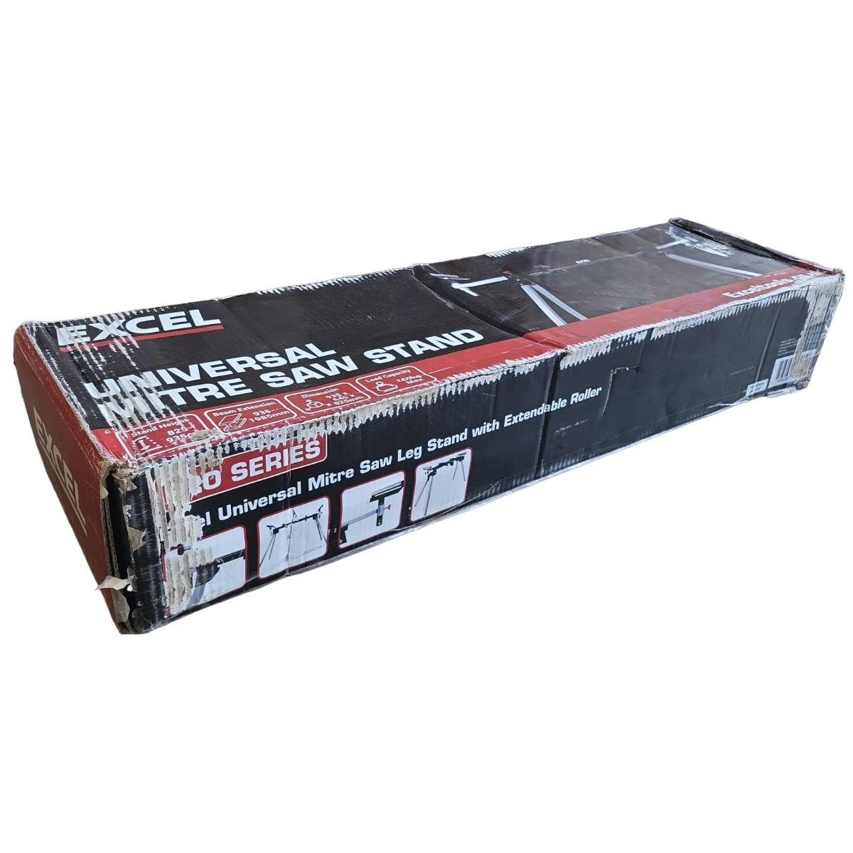 Excel Universal Mitre Saw Leg Stand with Extendable Roller Item Condition Damaged Box