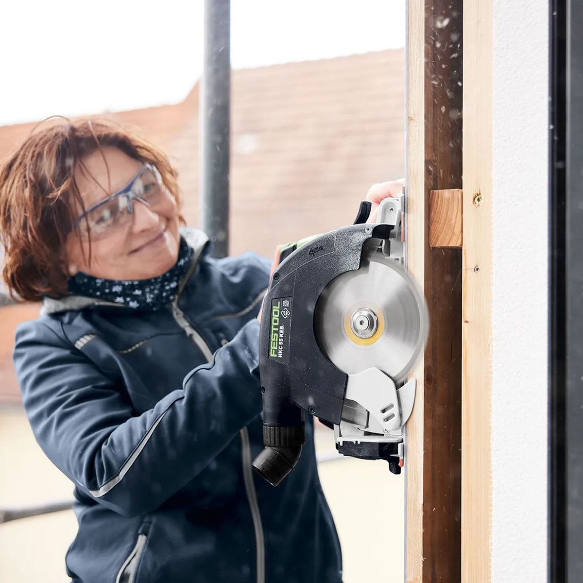 Festool HKC 55 KEB-Basic 18V Brushless Circular Saw with 1 x 5.0Ah Battery Charger & Case