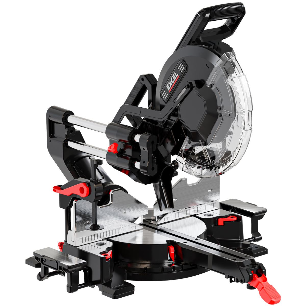 Excel 305mm Sliding Mitre Saw 240V/2000W with LED Light & Universal Stand