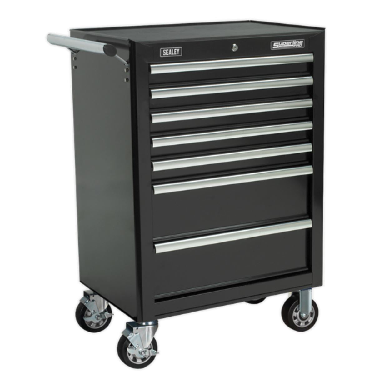 Sealey AP26479TB Rollcab 7 Drawer with Ball Bearing Runners Black