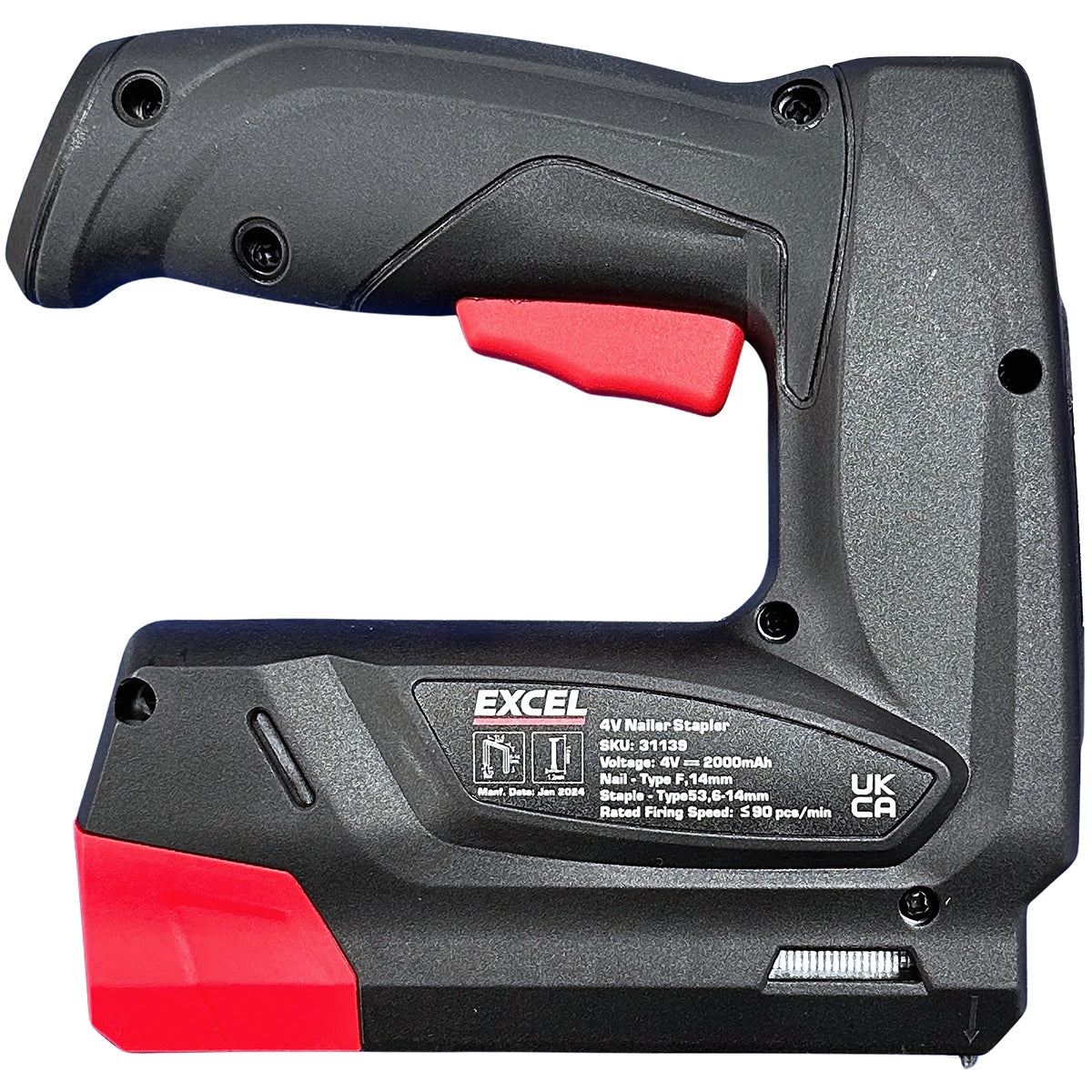Excel 4V Cordless 2-in-1 Stapler Nailer Gun with Rechargeable Battery
