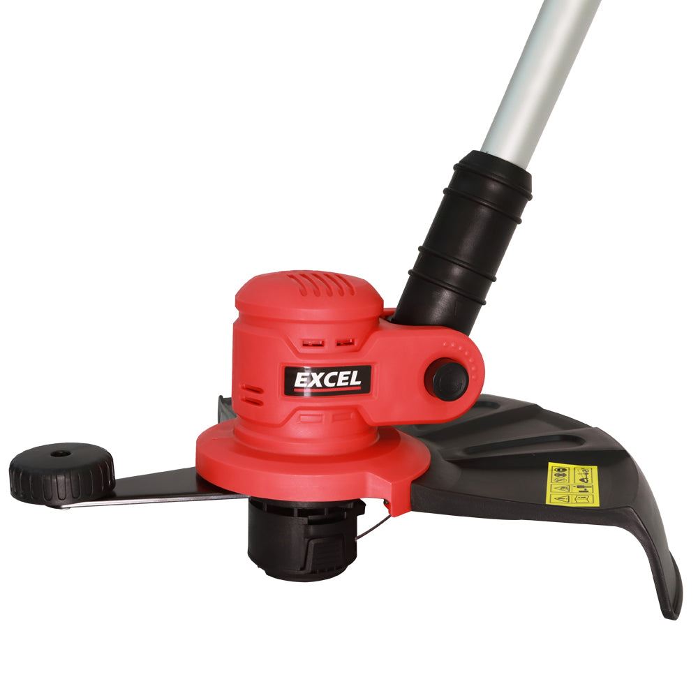 Excel 18V 300mm Grass Trimmer Cutter with 2 x 4.0Ah Battery & Dual Port Fast Charger