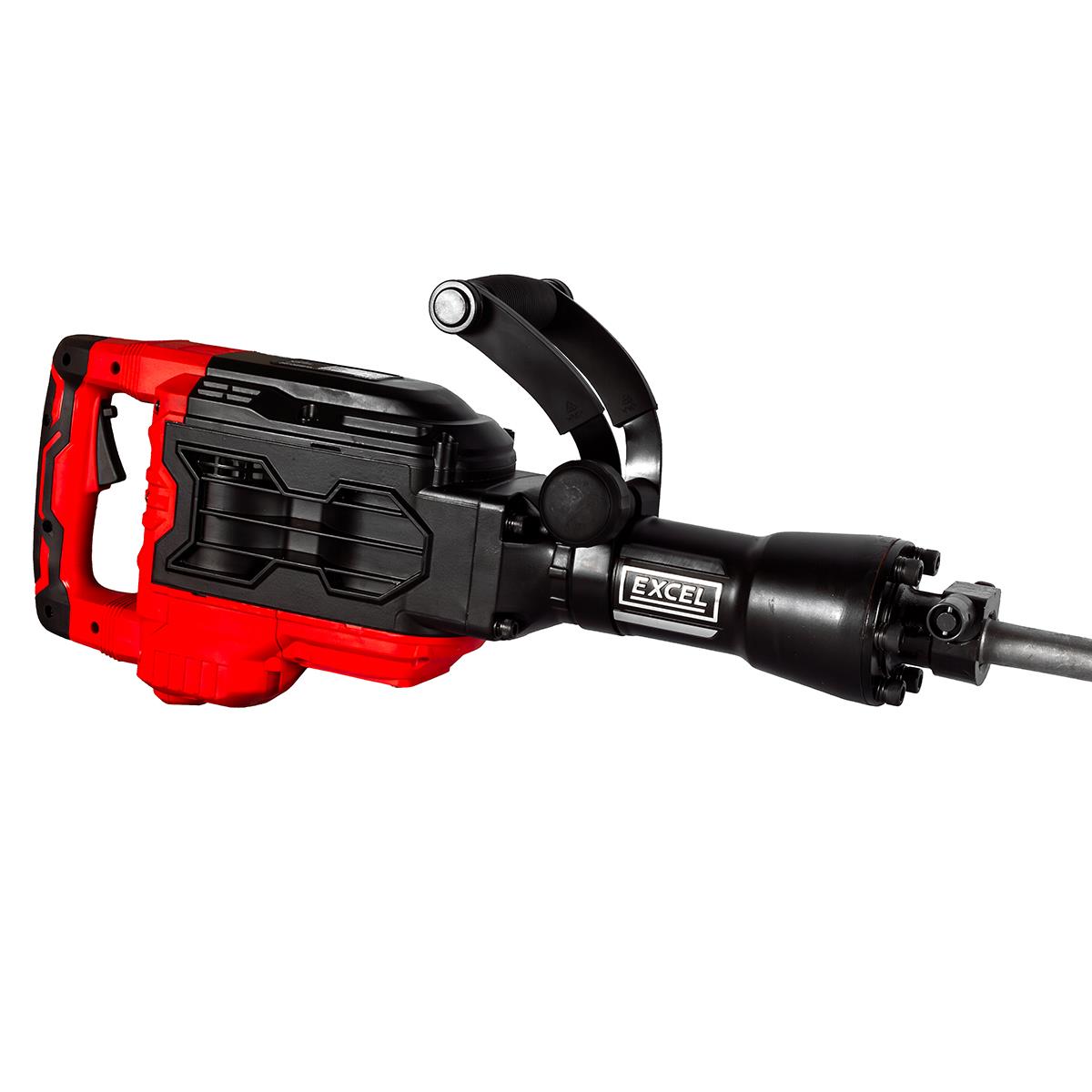 Excel 1700W 55J Hex Shank Demolition Hammer 230V with Case & Chisels Item Condition Box Opened Never Used