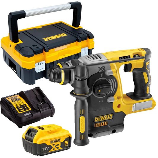 Dewalt DCH273N 18V Brushless SDS+ Rotary Hammer Drill With 1 x 5.0Ah Battery Charger & Organiser Box