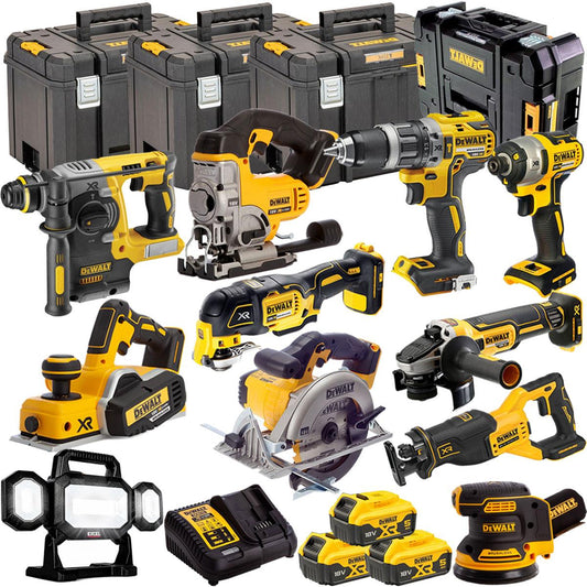 Dewalt 18V 11 Piece Power Tool Kit with 3 x 5.0Ah Batteries T4TKIT-489