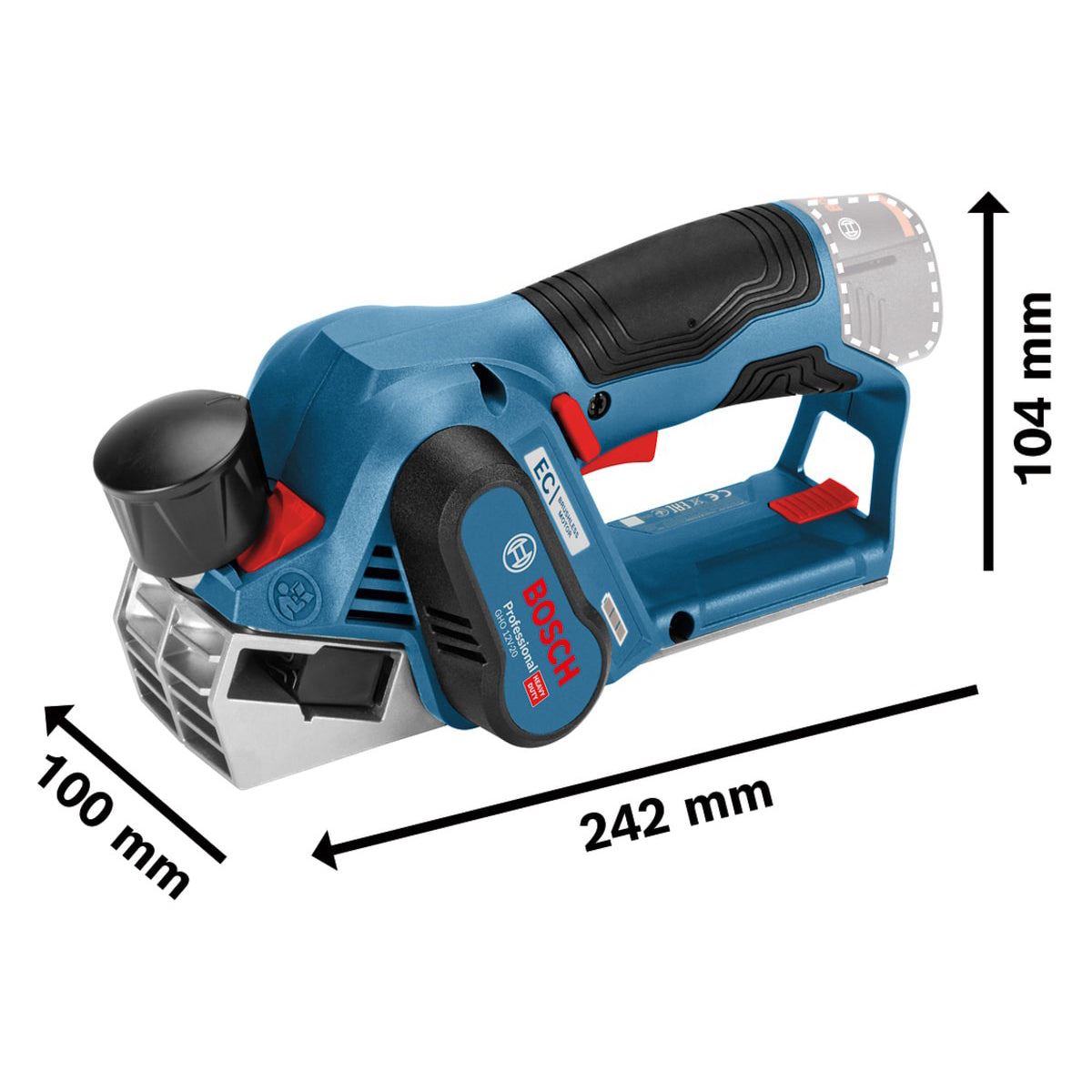 Bosch GHO 12V-20 Professional Planer for Precision Woodworking & Dust Extraction Body Only 06015A7070