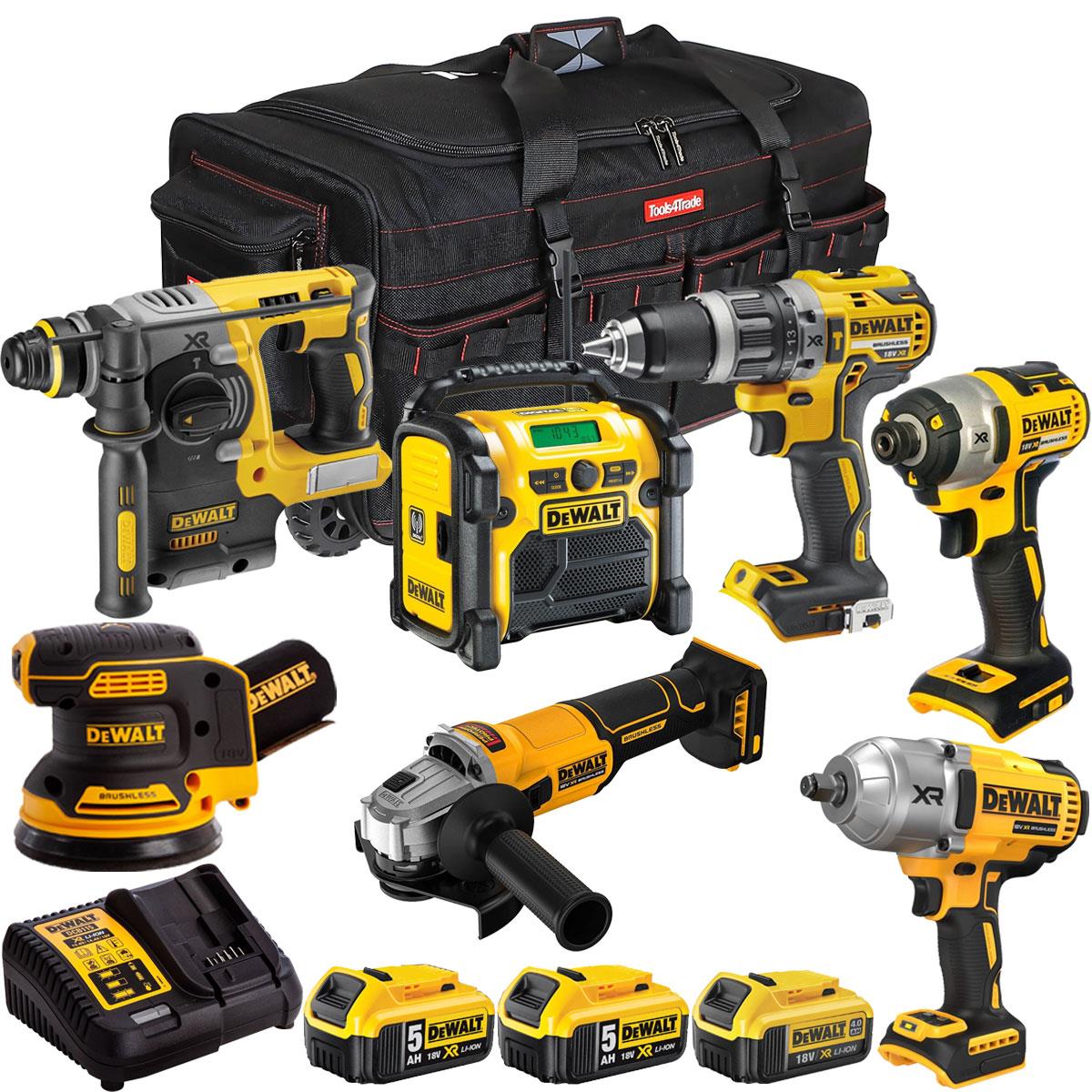 Dewalt 18V 7 Piece Combo Kit with 3 x Batteries & Charger T4TKIT-2265