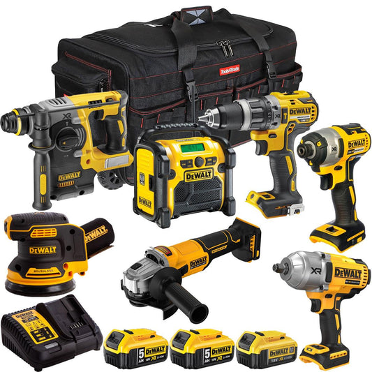 Dewalt 18V 7 Piece Combo Kit with 3 x Batteries & Charger T4TKIT-2265