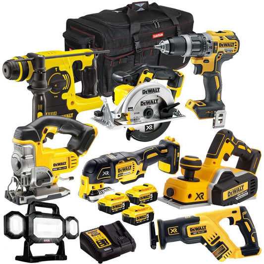 Dewalt 18V 8 Piece Power Tool Kit with 3 x 5.0Ah Battery & Charger T4TKIT-9769