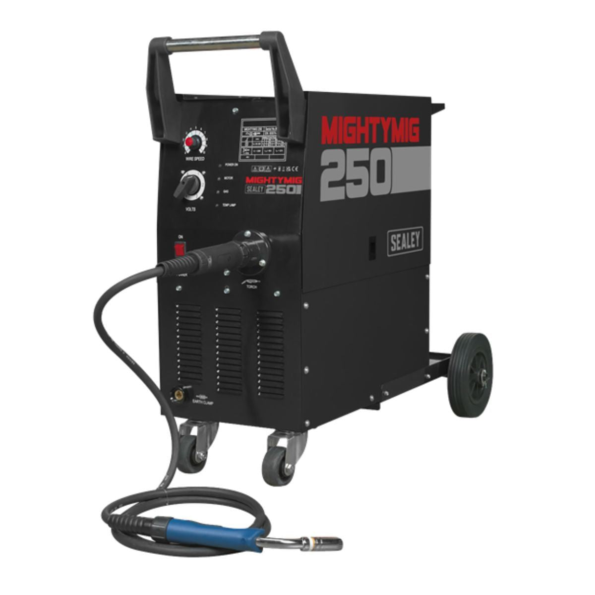 Sealey MIGHTYMIG250 250A Professional Gas/No-Gas MIG Welder with Euro Torch 230V