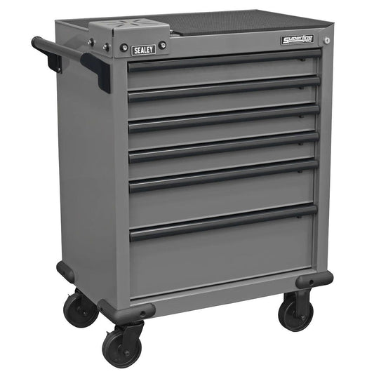 Sealey APMWS2 Superline PRO Rollcab 6 Drawer with Vice Base Grey/Black
