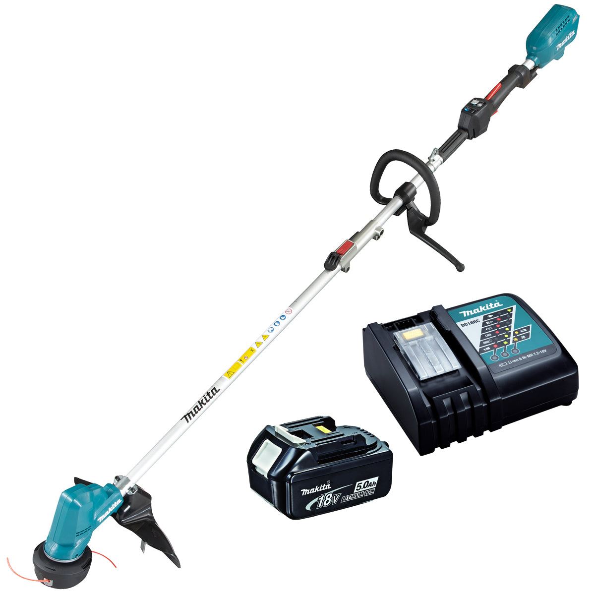 Makita DUR191LRT8 18V LXT Brushless 300mm Line Trimmer With 1 x 5.0Ah Battery & Charger