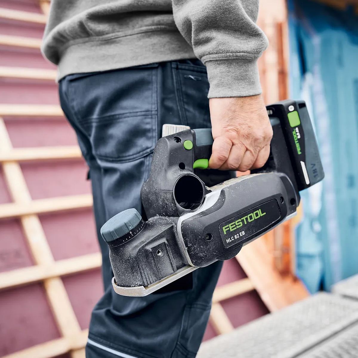 Festool HLC 82 EB-Basic 18V Brushless Planer 578000 with 1 x 8.0Ah Battery & Charger