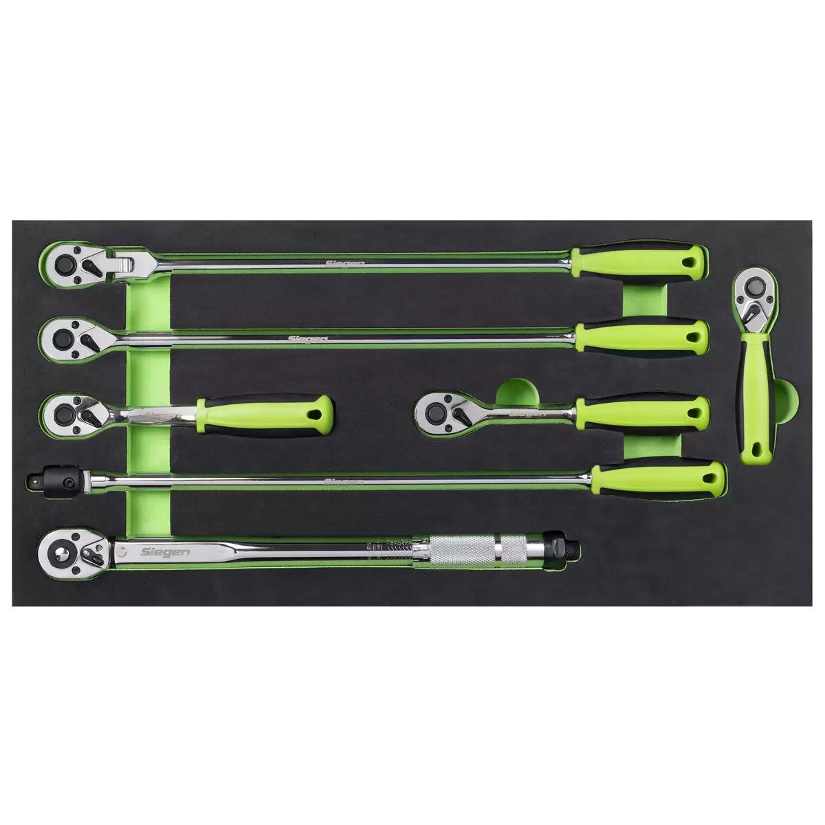 Sealey S01325 Siegen Ratchet Wrench, Breaker Bar & Torque Wrench Set 3/8