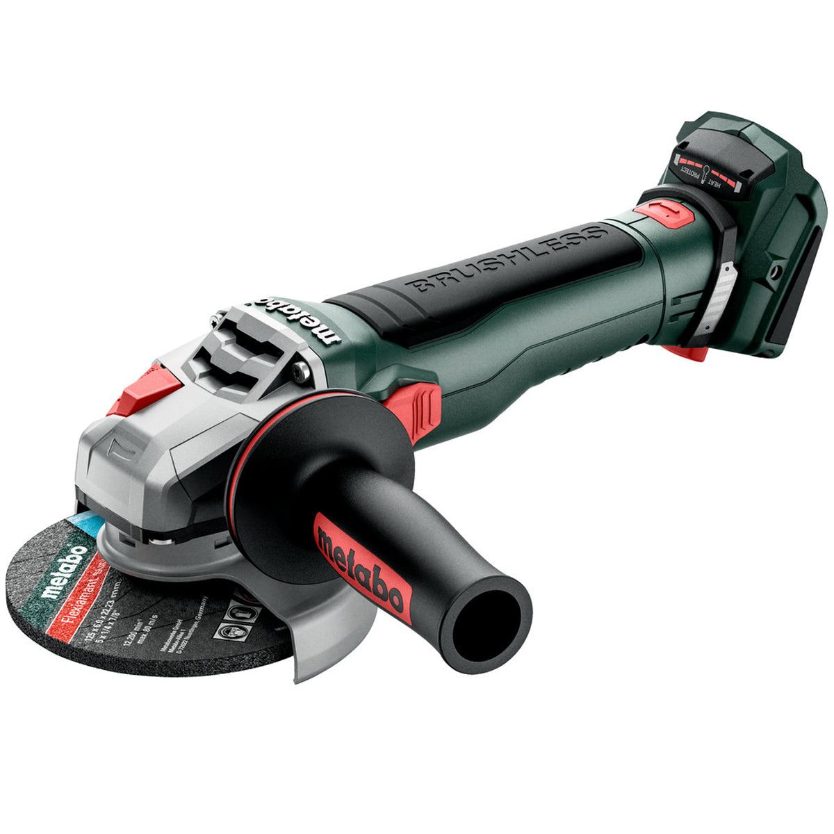 Metabo WB 18 LT BL 11-125 18V Brushless Angle Grinder with 1 x 5.5Ah Battery Charger & Case