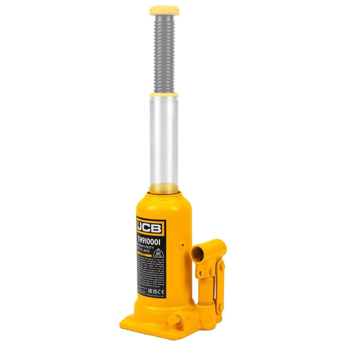 JCB TH910001 10 Tonne Heavy-Duty Automotive Hydraulic Bottle Jack, 488mm Maximum Lift