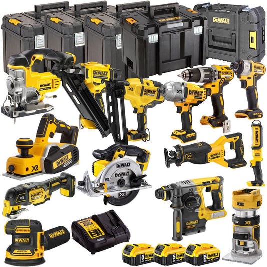 Dewalt 18V 14 Piece Power Tool Kit with 3 x 5.0Ah Batteries DEWKIT14